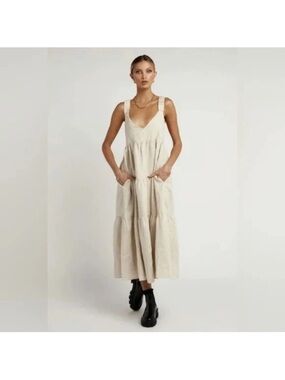 gabby bitter choc cotton midi dress GABBY BITTER CHOC OVERSIZED COTTON MIDI DRESS